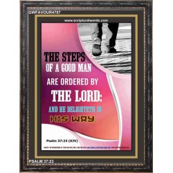 ORDERED BY THE LORD   Bible Verse Framed for Home   (GWFAVOUR4787)   