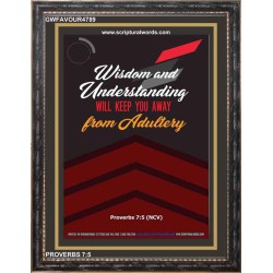 WISDOM AND UNDERSTANDING   Bible Verses Framed for Home   (GWFAVOUR4789)   