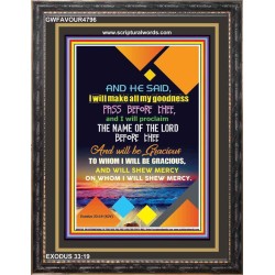 PASS BEFORE THEE   Large Framed Scriptural Wall Art   (GWFAVOUR4796)   