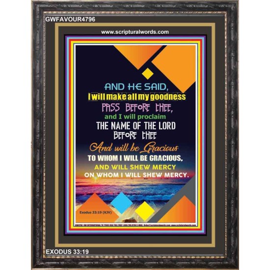 PASS BEFORE THEE   Large Framed Scriptural Wall Art   (GWFAVOUR4796)   