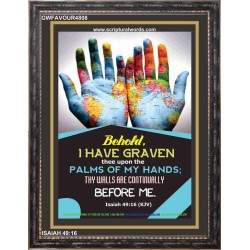 PALMS OF MY HANDS   Bible Verse Framed for Home Online   (GWFAVOUR4808)   