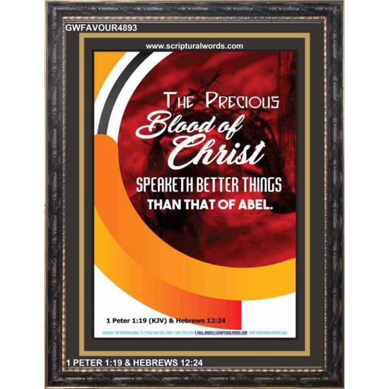 PRECIOUS BLOOD OF CHRIST   Scriptural Portrait Frame   (GWFAVOUR4893)   