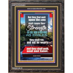 MOUNT UP WITH WINGS AS EAGLES   Scriptural Portrait Acrylic Glass Frame   (GWFAVOUR4901)   