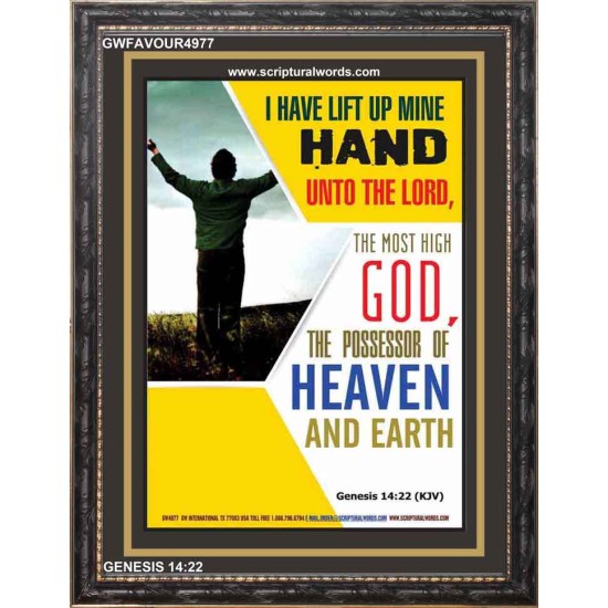 POSSESSOR OF HEAVEN AND EARTH   Large Framed Scripture Wall Art   (GWFAVOUR4977)   