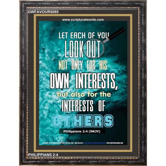 NOT ONLY FOR HIS OWN INTERESTS   Bible Verse Acrylic Glass Frame   (GWFAVOUR5085)   