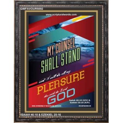 MY COUNSEL SHALL STAND   Biblical Art Acrylic Glass Frame   (GWFAVOUR5092)   