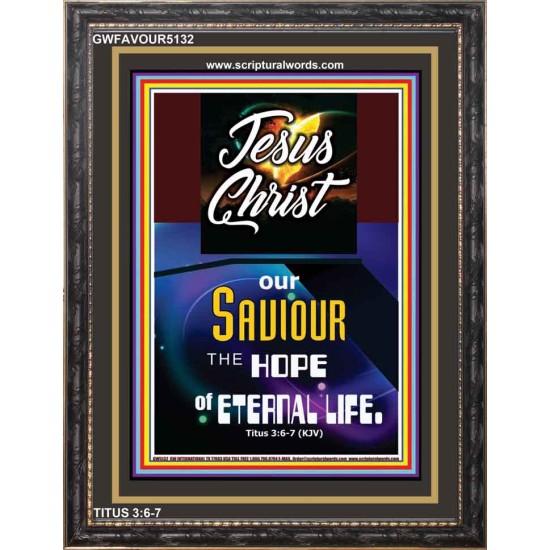 OUR SAVIOUR THE HOPE OF ETERNAL LIFE   Inspirational Wall Art Poster   (GWFAVOUR5132)   