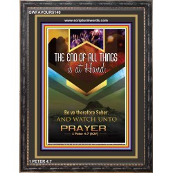 WATCH UNTO PRAYER   Portrait of Faith Wooden Framed   (GWFAVOUR5140)   "33x45"