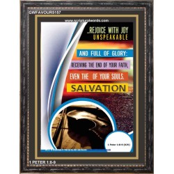 REJOICE WITH JOY UNSPEAKABLE   Bible Verse Picture Frame Gift   (GWFAVOUR5157)   