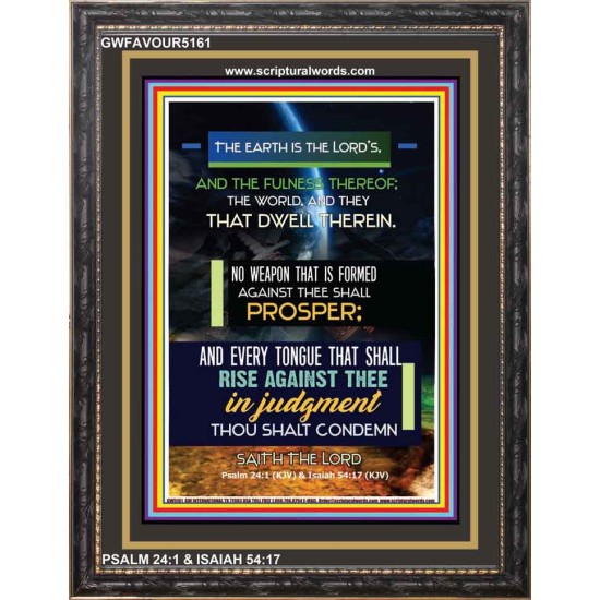 NO WEAPON THAT IS FORMED AGAINST THEE SHALL PROSPER   Bible Verses Frame for Home   (GWFAVOUR5161)   