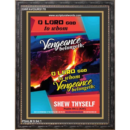 O LORD GOD   Large Frame Scriptural Wall Art   (GWFAVOUR5170)   