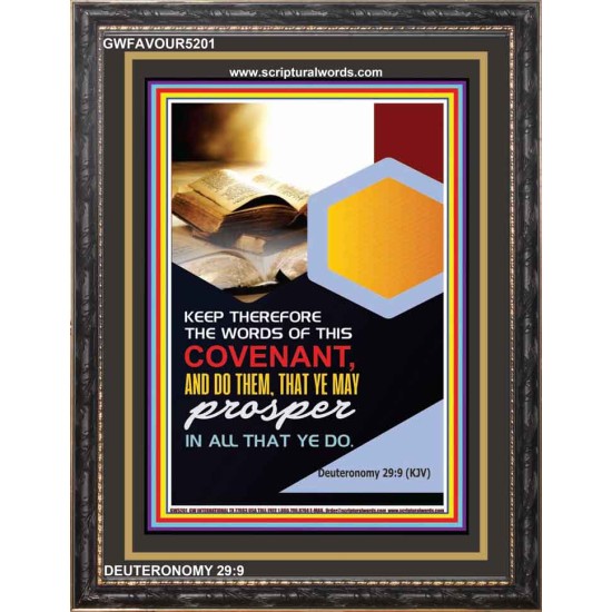THE WORDS OF THIS COVENANT   Bible Verses Frame   (GWFAVOUR5201)   