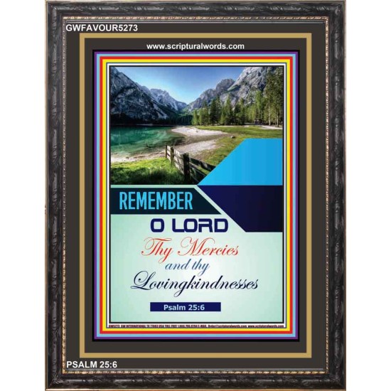 O LORD THY MERCIES   Bible Verse Acrylic Glass Frame   (GWFAVOUR5273)   