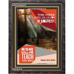 THE MEEK WILL HE GUIDE   Religious Art Acrylic Glass Frame   (GWFAVOUR5276)   