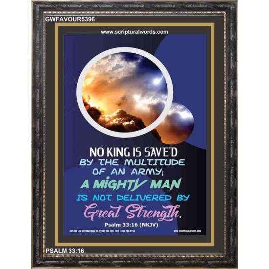 A MIGHTY MAN   Large Frame Scriptural Wall Art   (GWFAVOUR5396)   
