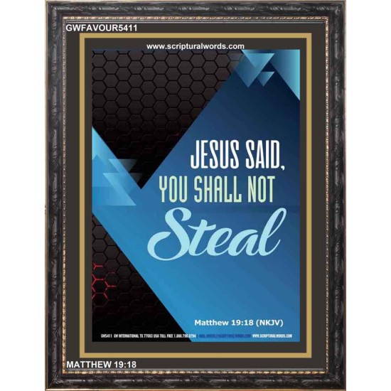 YOU SHALL NOT STEAL   Bible Verses Framed for Home Online   (GWFAVOUR5411)   
