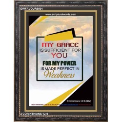 MY GRACE IS SUFFICIENT    Bible Verse Wall Art Frame   (GWFAVOUR5504)   