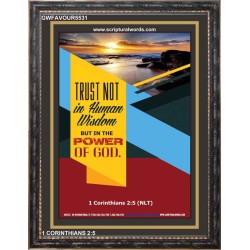 TRUST NOT IN HUMAN WISDOM   Christian Artwork Frame   (GWFAVOUR5531)   "33x45"