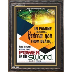 POWER OF THE SWORD   Bible Verse Acrylic Glass Frame   (GWFAVOUR5536)   