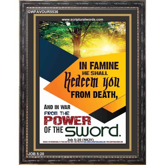 POWER OF THE SWORD   Bible Verse Acrylic Glass Frame   (GWFAVOUR5536)   