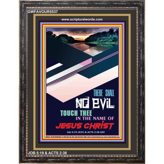 NO EVIL   Bible Verses Wall Art Acrylic Glass Frame   (GWFAVOUR5537)   