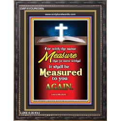 MEASURED TO YOU AGAIN   Inspirational Wall Art Frame   (GWFAVOUR6380b)   