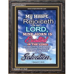 MINE HORN IS EXALTED IN THE LORD   Bible Verses Frame for Home   (GWFAVOUR6417)   