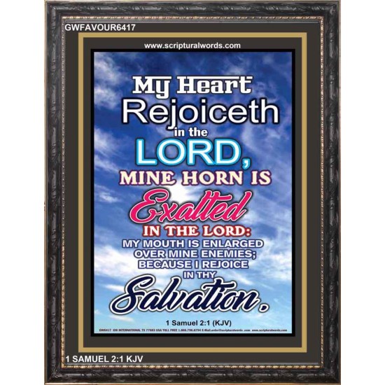 MINE HORN IS EXALTED IN THE LORD   Bible Verses Frame for Home   (GWFAVOUR6417)   