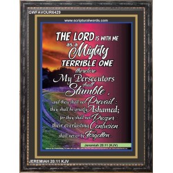 MIGHTY TERRIBLE ONE   Frame Bible Verse Online   (GWFAVOUR6429)   