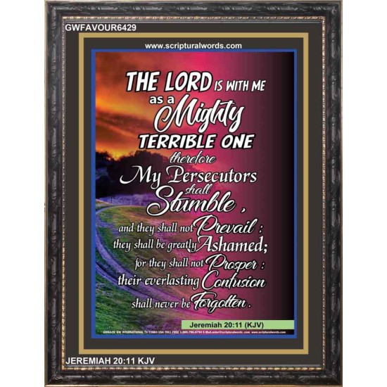 MIGHTY TERRIBLE ONE   Frame Bible Verse Online   (GWFAVOUR6429)   