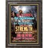 OUR STRENGTH EVERY MORNING   Christian Quote Framed   (GWFAVOUR6475)   "33x45"