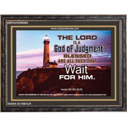 A GOD OF JUDGEMENT   Framed Bible Verse   (GWFAVOUR6484)   "45x33"
