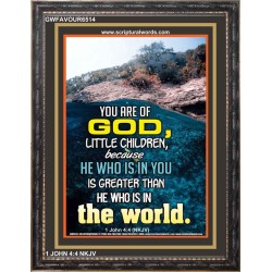 YOU ARE OF GOD   Bible Scriptures on Love frame   (GWFAVOUR6514)   "33x45"