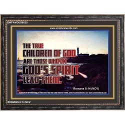 TRUE CHILDREN OF GOD   Christian Quote Framed   (GWFAVOUR6538)   "45x33"