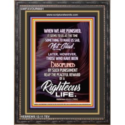 A RIGHTEOUS LIFE   Framed Hallway Wall Decoration   (GWFAVOUR6601)   