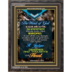 THE WORD OF GOD   Inspirational Wall Art Wooden Frame   (GWFAVOUR6637)   