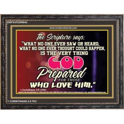 WHAT GOD HAS PREPARED FOR US   Wall Dcor   (GWFAVOUR6642)   "45x33"