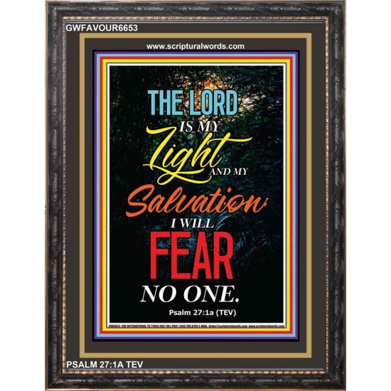 MY LIGHT AND MY SALVATION   Bible Scriptures on Forgiveness Acrylic Glass Frame   (GWFAVOUR6653)   