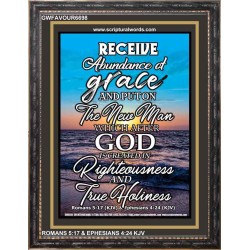 PUT ON THE NEW MAN   Large Framed Scripture Wall Art   (GWFAVOUR6698)   