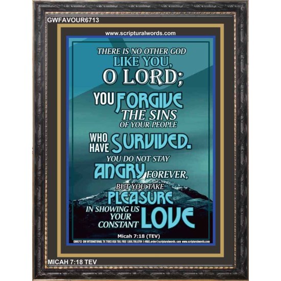 NO OTHER GOD LIKE YOU O LORD   Bible Verse Framed for Home Online   (GWFAVOUR6713)   