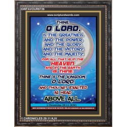 THINE O LORD   Bible Verses Frame Art Prints   (GWFAVOUR6726)   