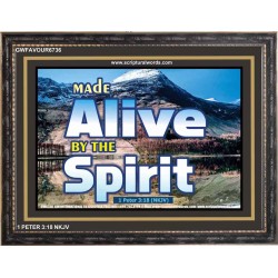 ALIVE BY THE SPIRIT   Framed Guest Room Wall Decoration   (GWFAVOUR6736)   