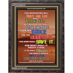 WHAT SHALL IT PROFIT A MAN   Frame Scriptures Dcor   (GWFAVOUR6741)   "33x45"