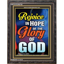 REJOICE IN HOPE   Scripture Wooden Frame Signs   (GWFAVOUR6758)   