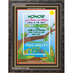 HONOR YOUR FATHER AND MOTHER   Bible Verse Art Prints   (GWFAVOUR6839)   "33x45"