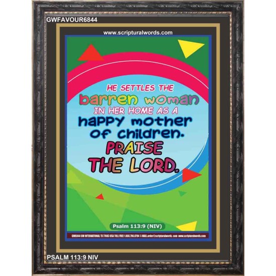 PRAISE THE LORD   Christian Wall Dcor Frame   (GWFAVOUR6844)   