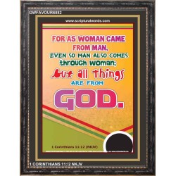 ALL THINGS ARE FROM GOD   Scriptural Portrait Wooden Frame   (GWFAVOUR6882)   