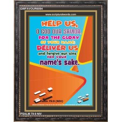 O GOD OUR SAVIOR   Contemporary Christian Wall Art   (GWFAVOUR6894)   