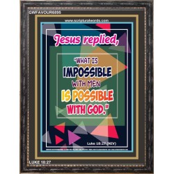 NOTHING IMPOSSIBLE FOR GOD   Frame Biblical Paintings   (GWFAVOUR6895)   