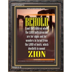 WE ARE FOR SIGNS AND WONDERS   Frame Bible Verse Online   (GWFAVOUR712)   "33x45"